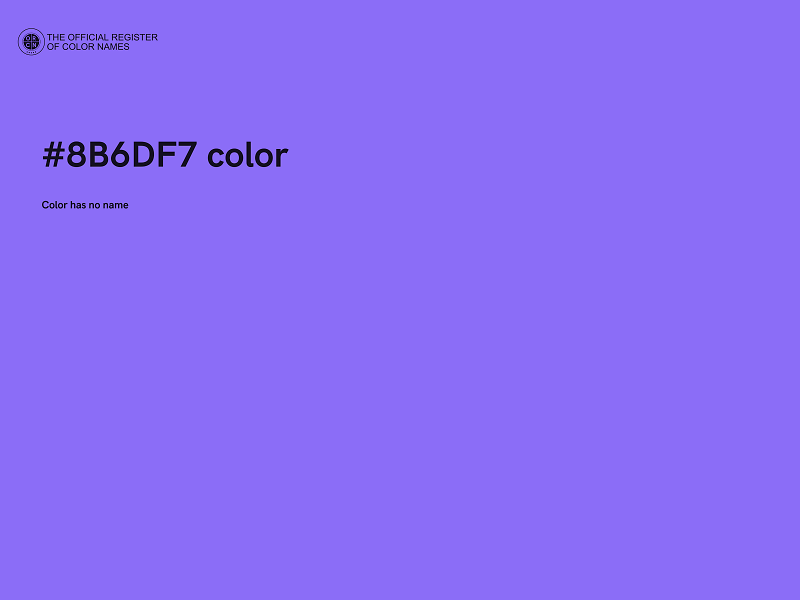 #8B6DF7 color image