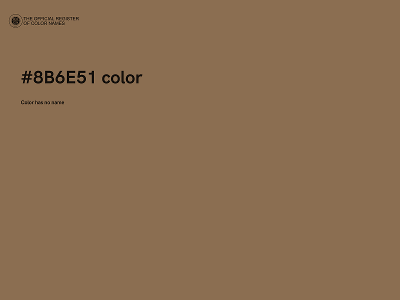 #8B6E51 color image