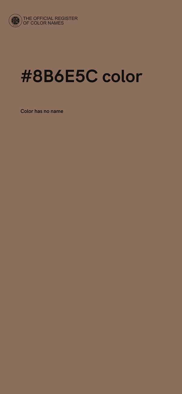 #8B6E5C color image