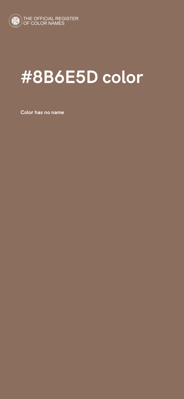 #8B6E5D color image