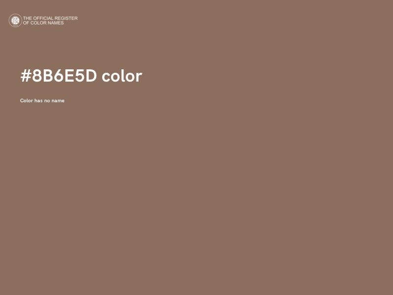 #8B6E5D color image