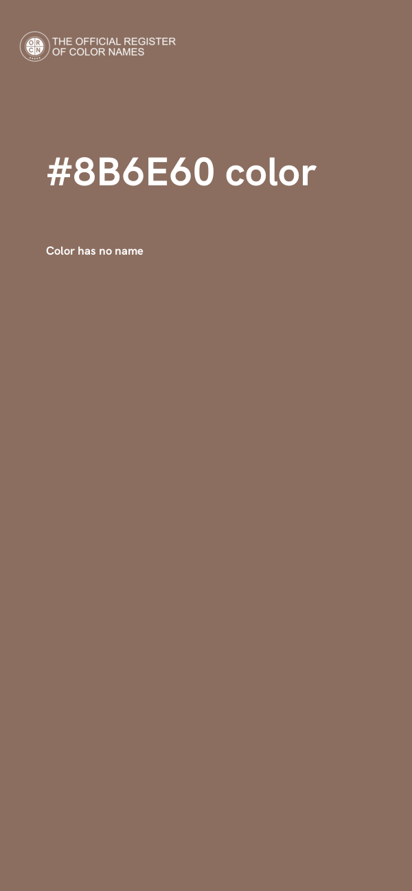 #8B6E60 color image