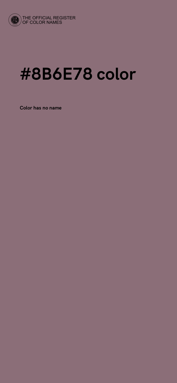 #8B6E78 color image