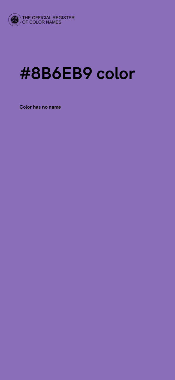 #8B6EB9 color image