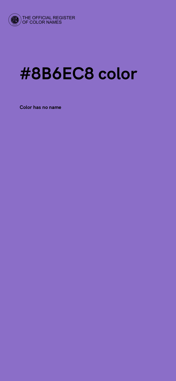 #8B6EC8 color image