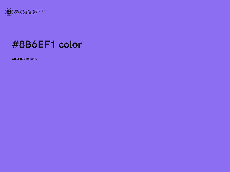 #8B6EF1 color image