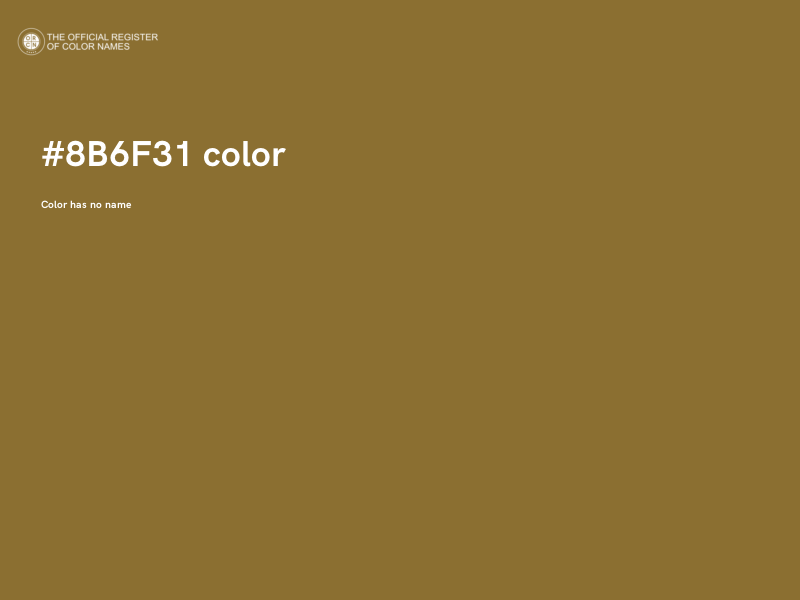 #8B6F31 color image