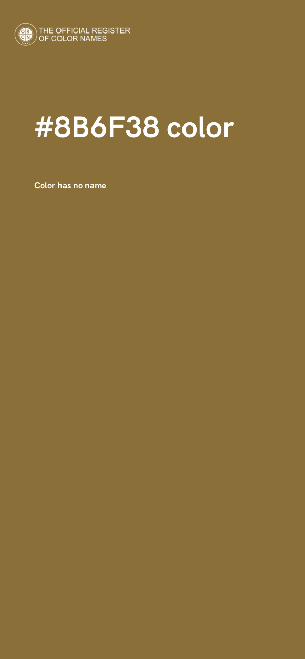 #8B6F38 color image