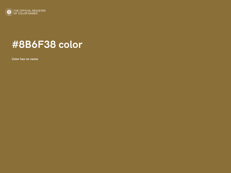 #8B6F38 color image