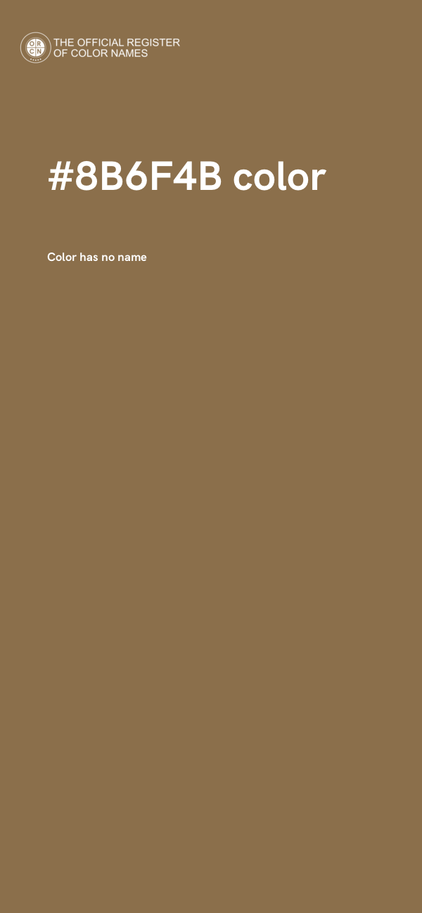 #8B6F4B color image