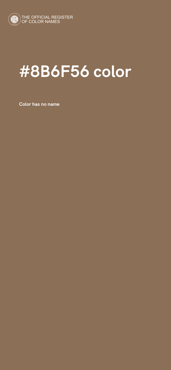 #8B6F56 color image