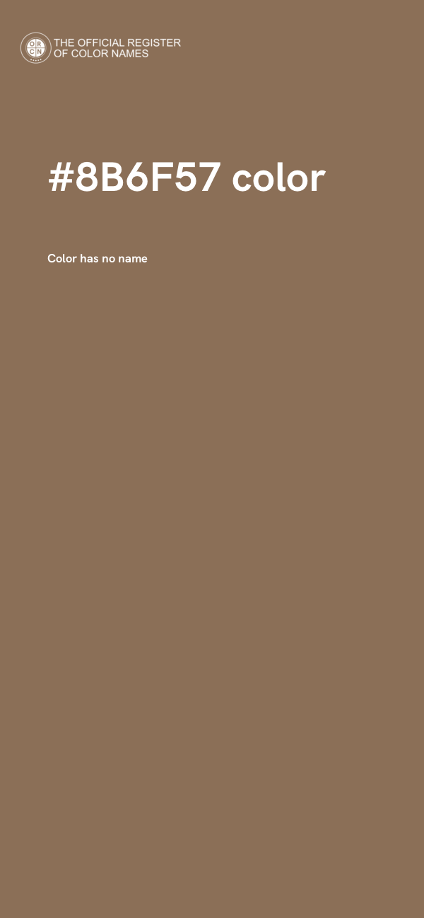 #8B6F57 color image