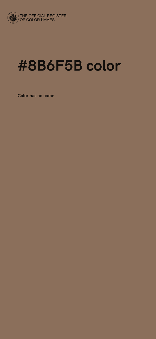 #8B6F5B color image