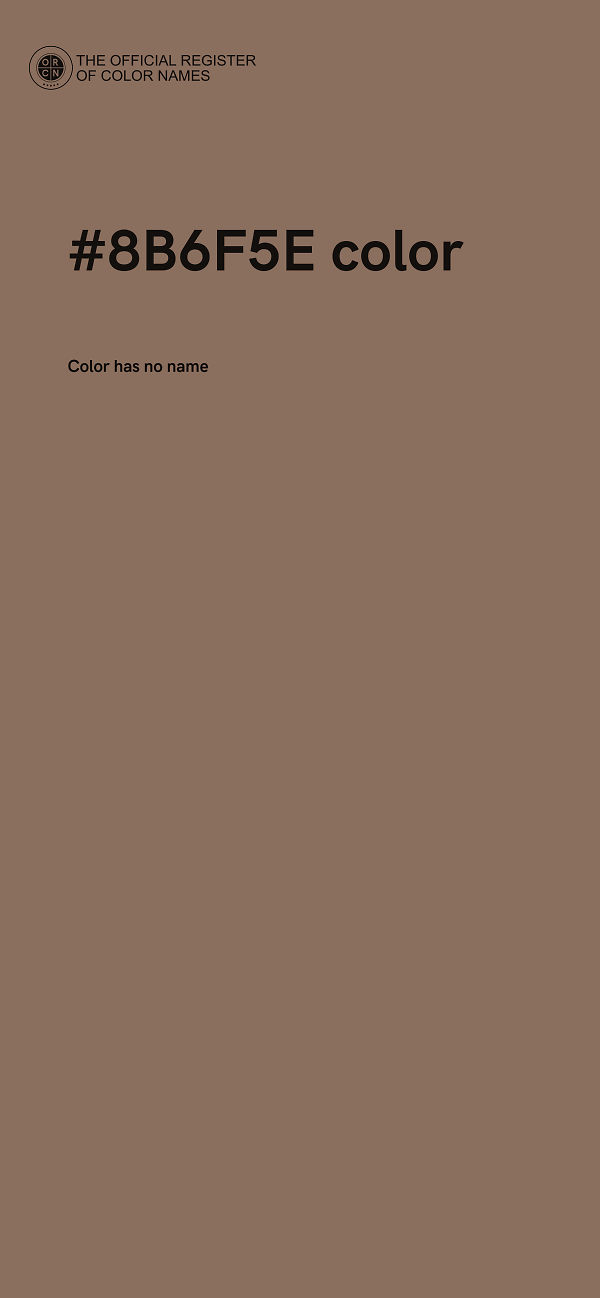#8B6F5E color image