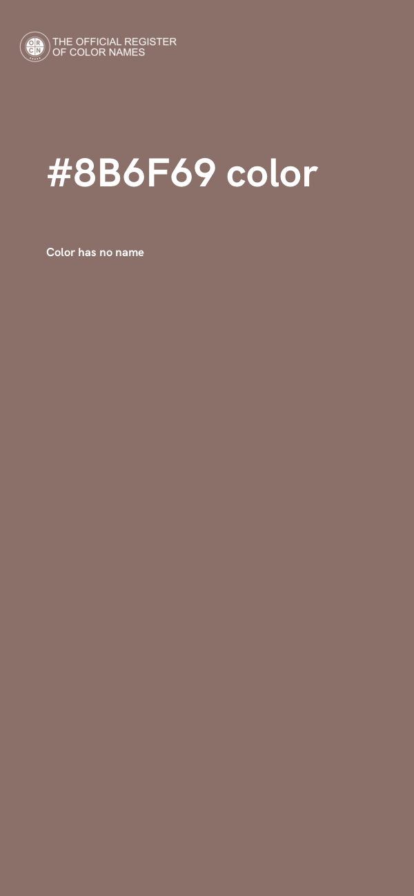 #8B6F69 color image