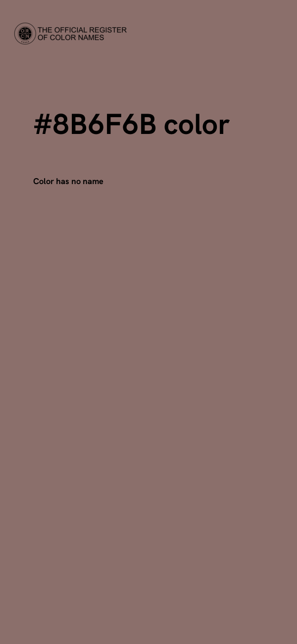 #8B6F6B color image