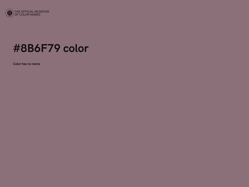 #8B6F79 color image