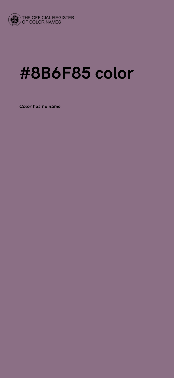 #8B6F85 color image