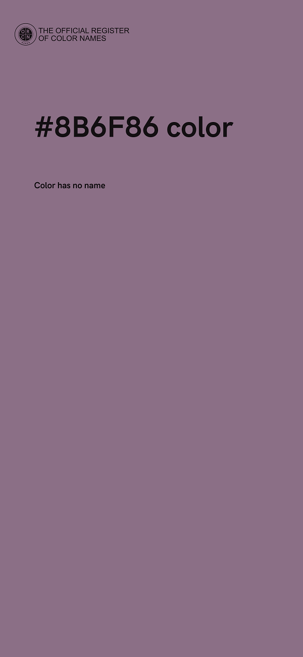 #8B6F86 color image
