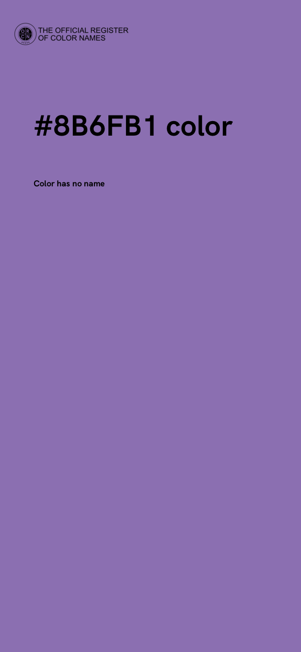 #8B6FB1 color image
