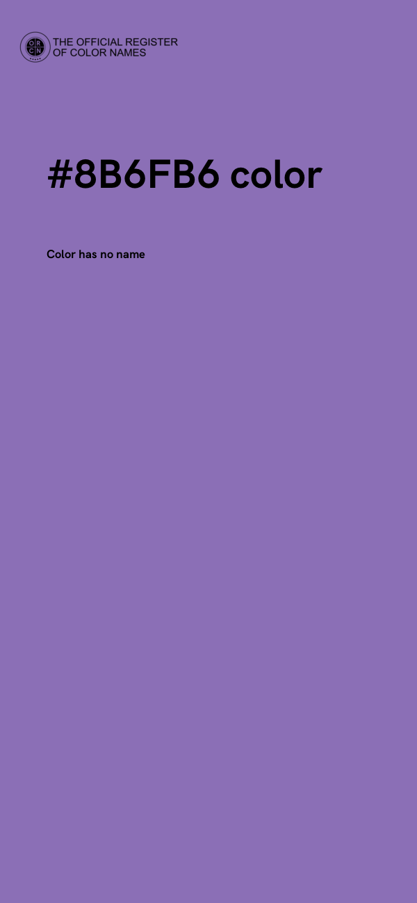 #8B6FB6 color image