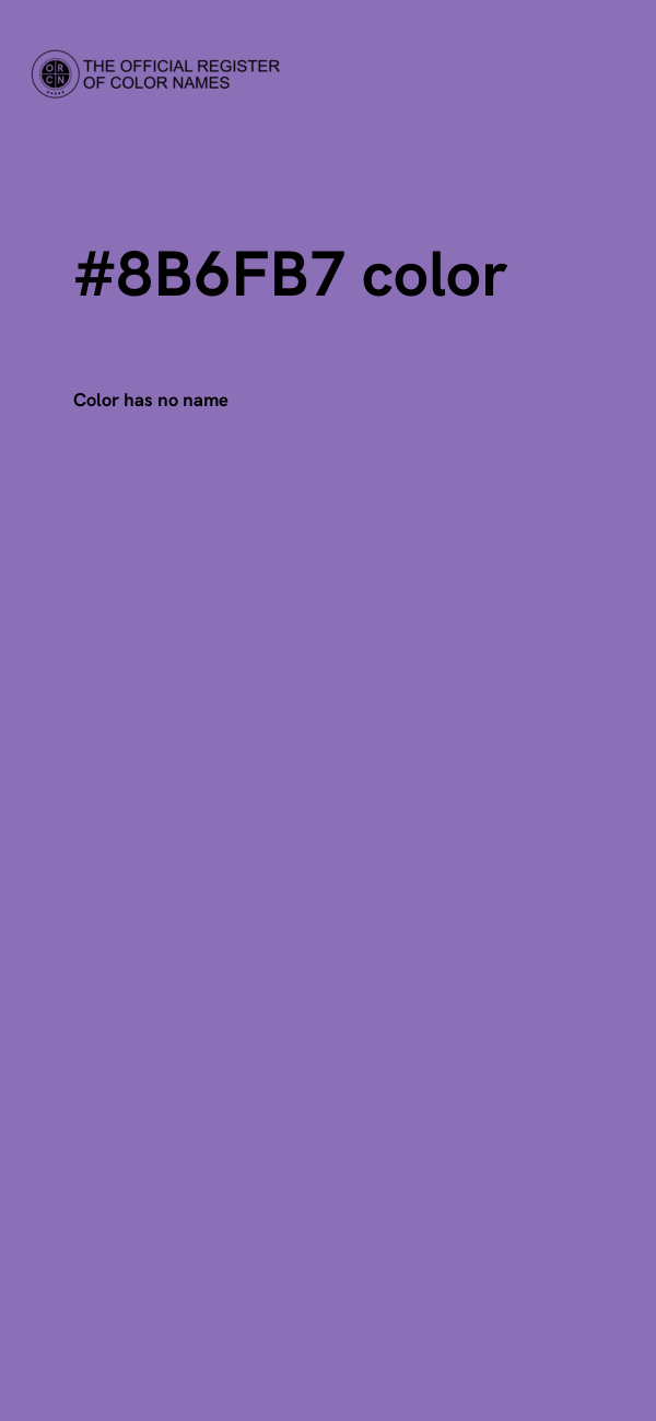 #8B6FB7 color image