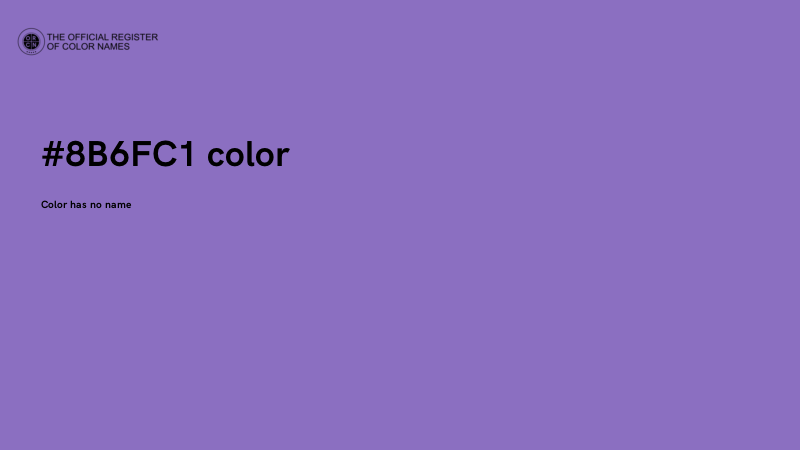 #8B6FC1 color image