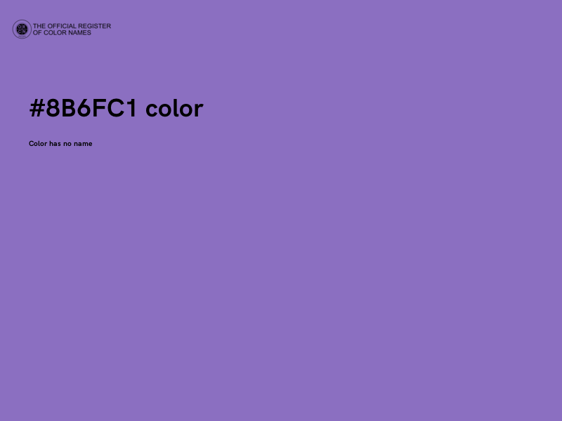 #8B6FC1 color image