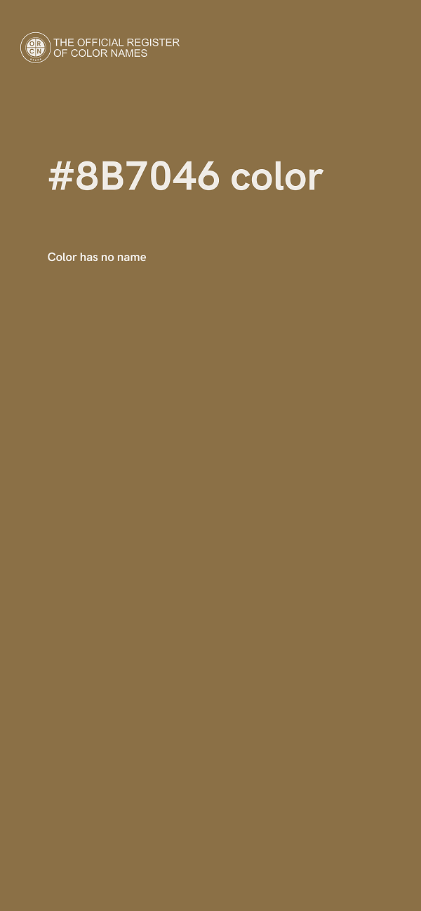 #8B7046 color image