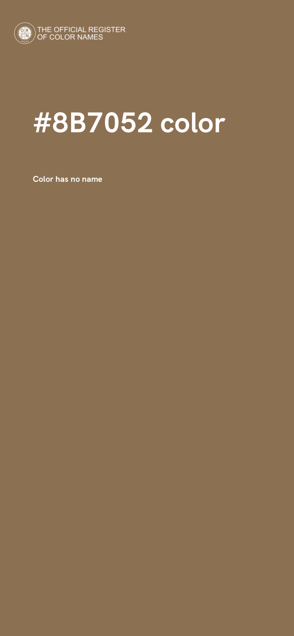 #8B7052 color image