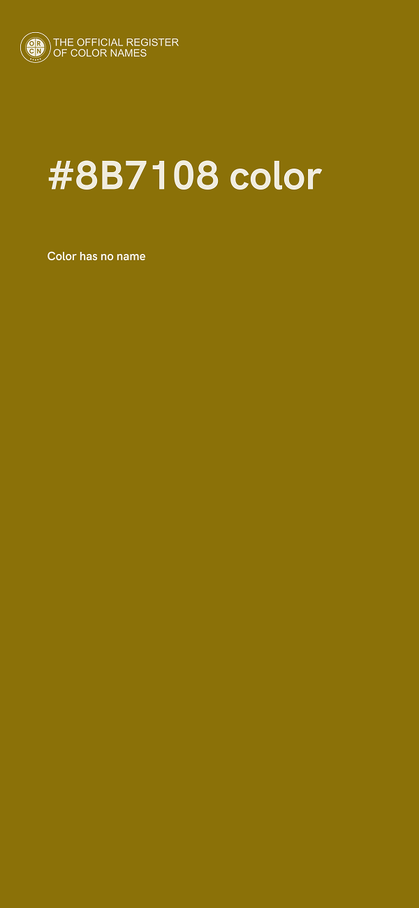#8B7108 color image