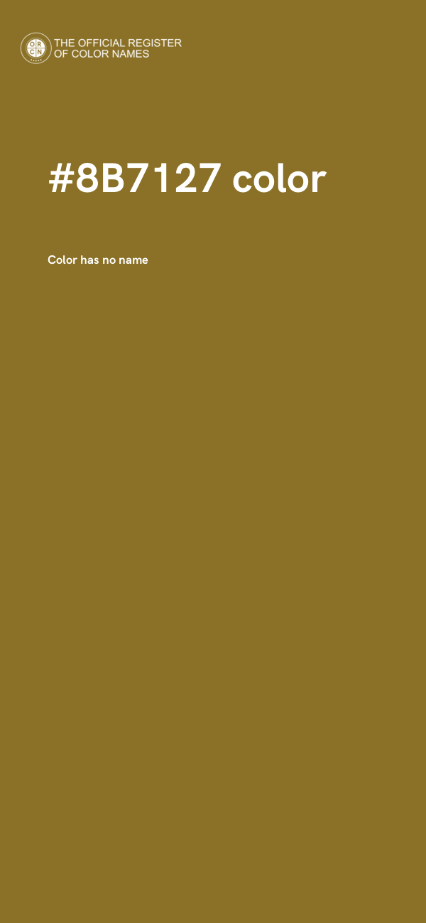 #8B7127 color image