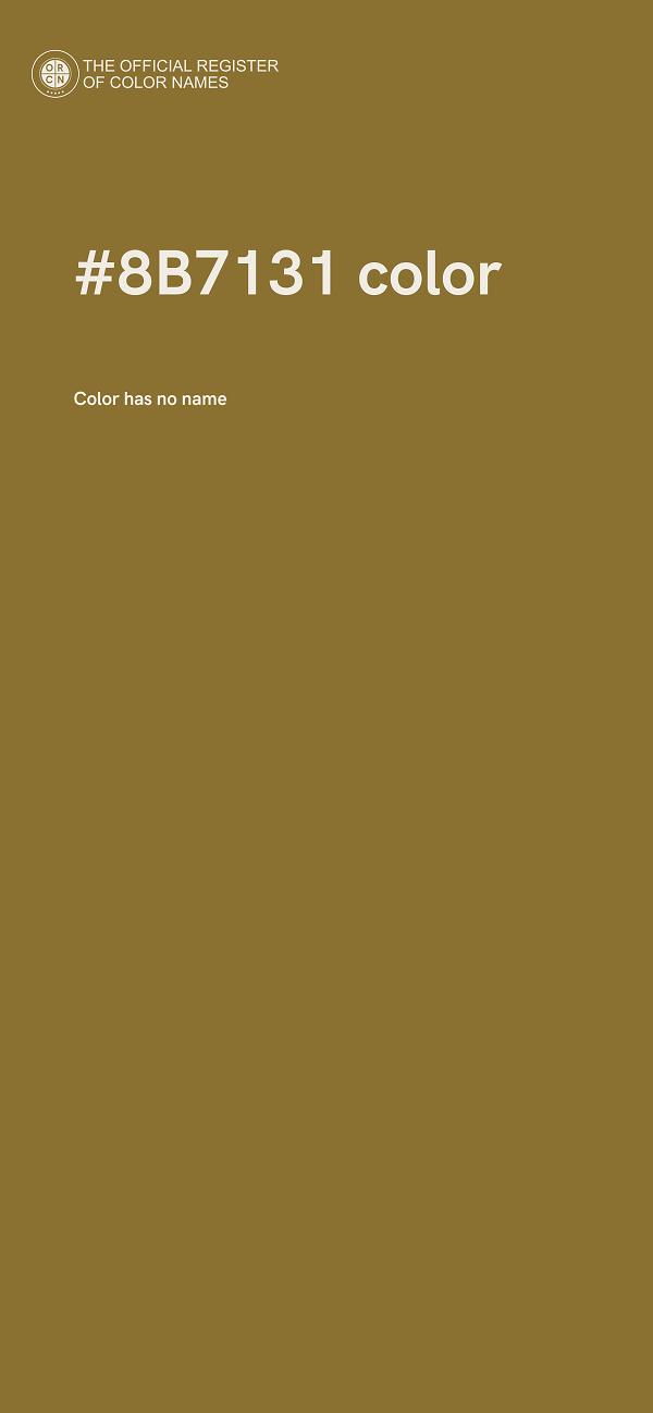 #8B7131 color image