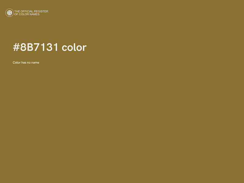 #8B7131 color image