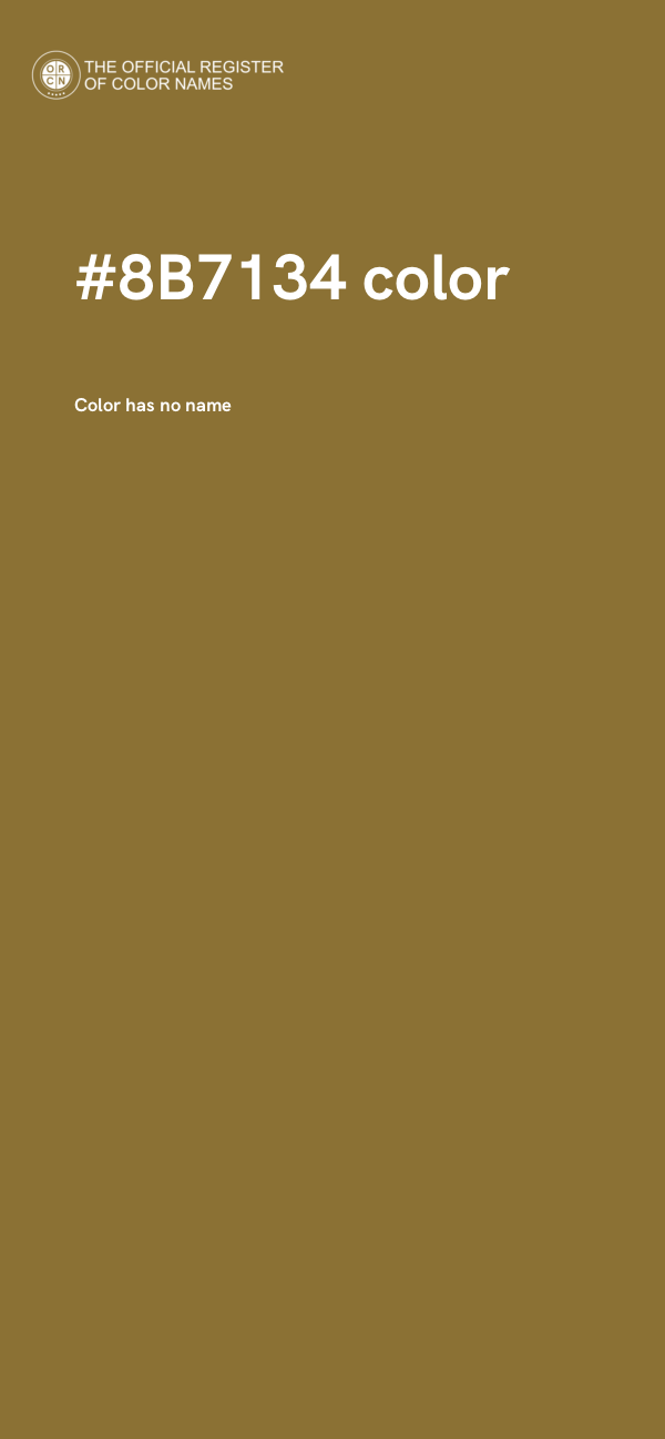 #8B7134 color image