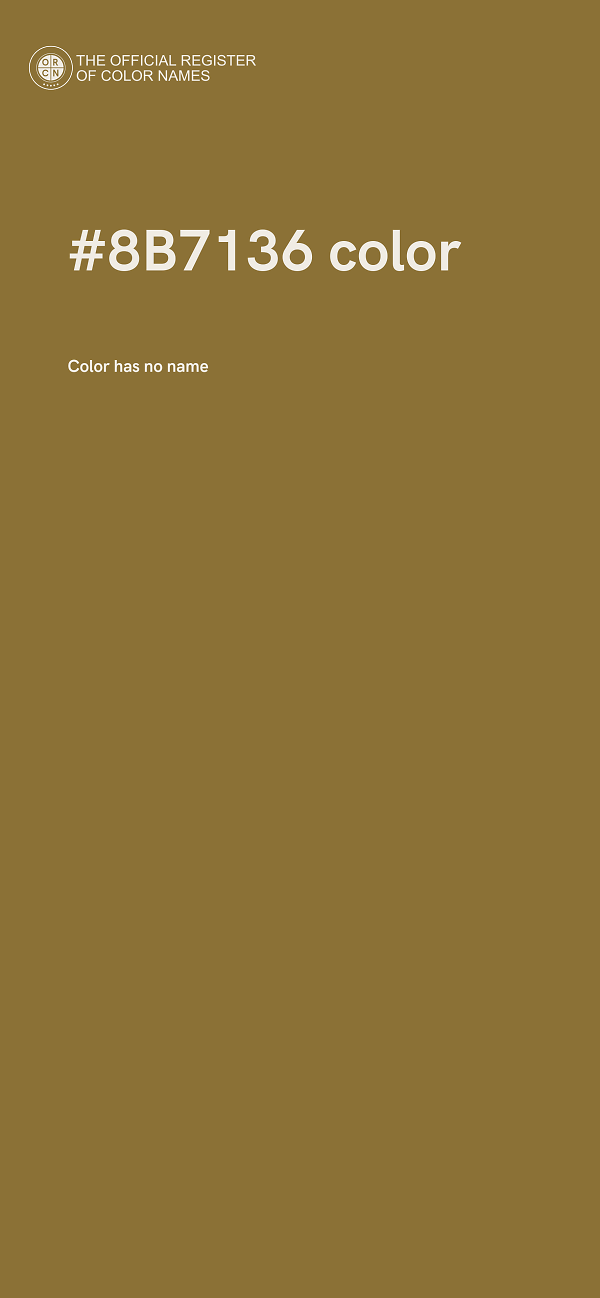#8B7136 color image