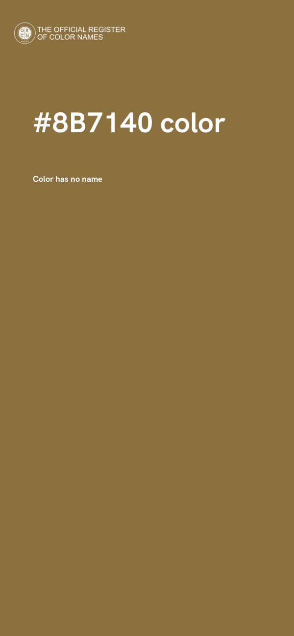 #8B7140 color image