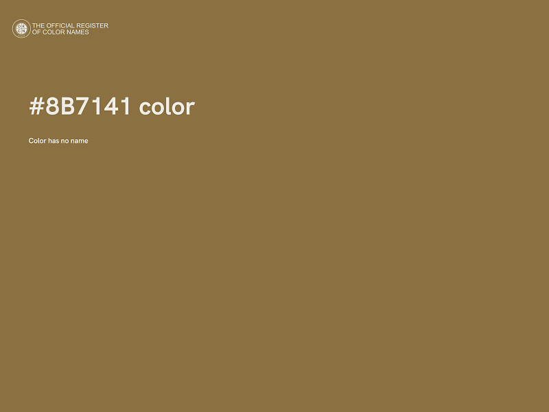 #8B7141 color image