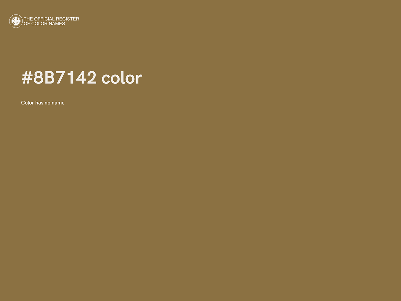 #8B7142 color image