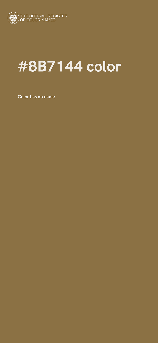 #8B7144 color image