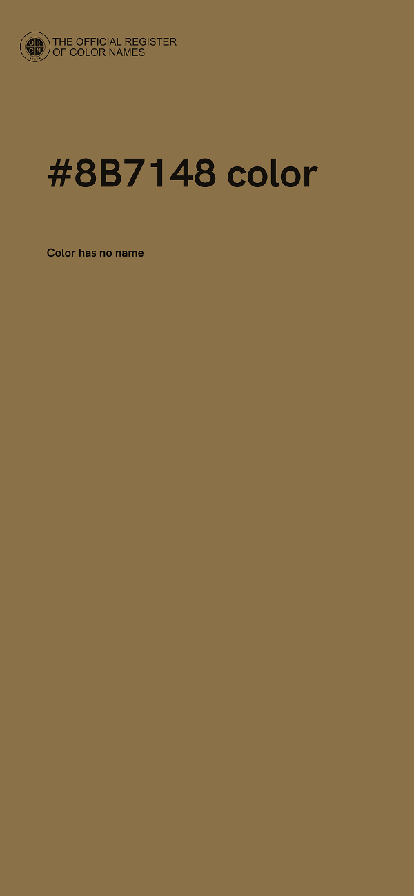 #8B7148 color image