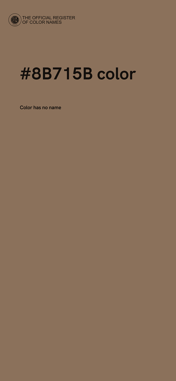#8B715B color image