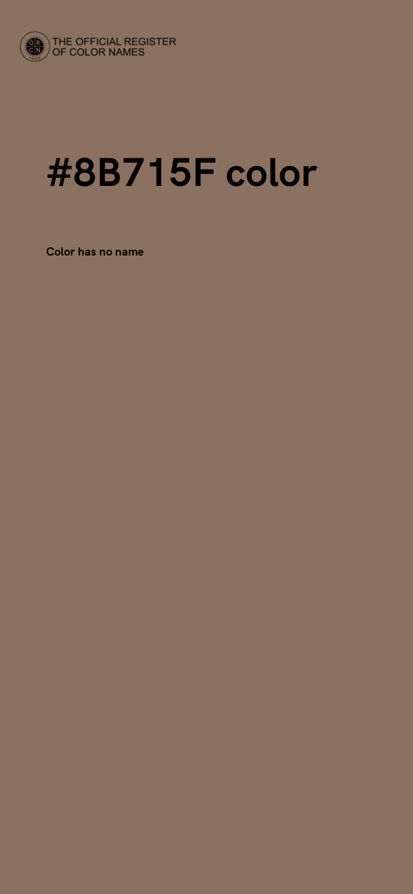 #8B715F color image
