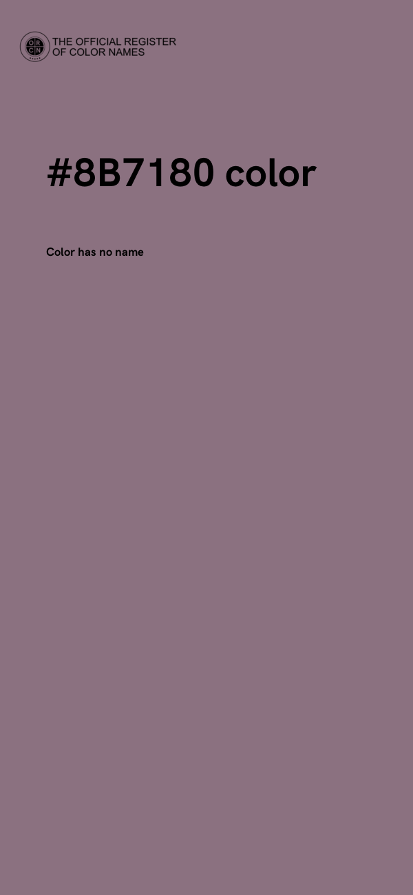 #8B7180 color image