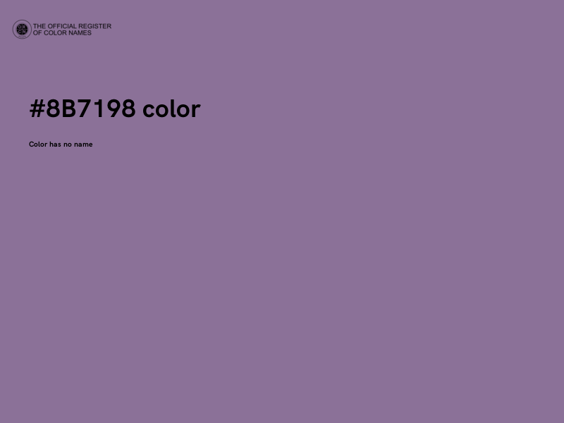 #8B7198 color image