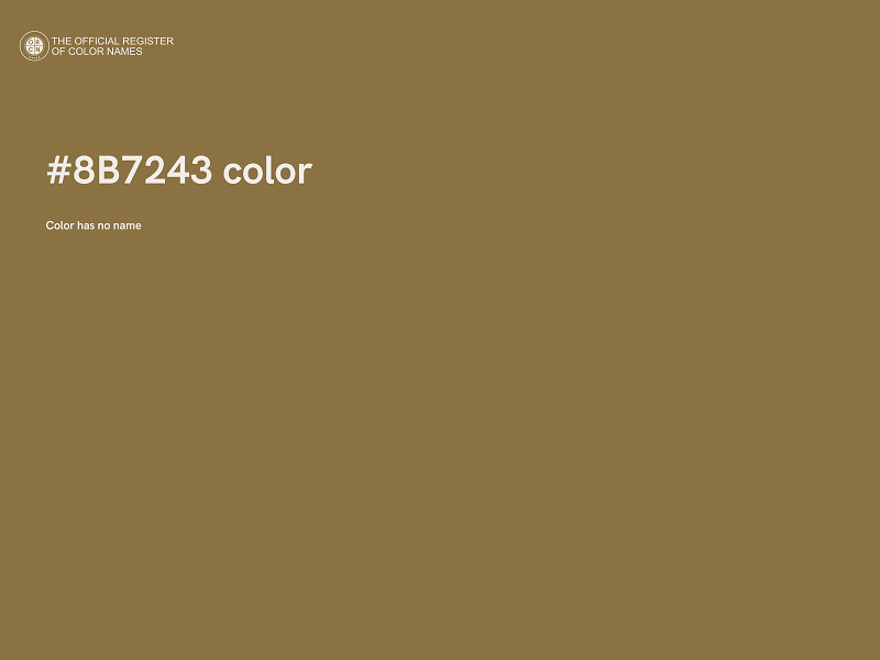 #8B7243 color image