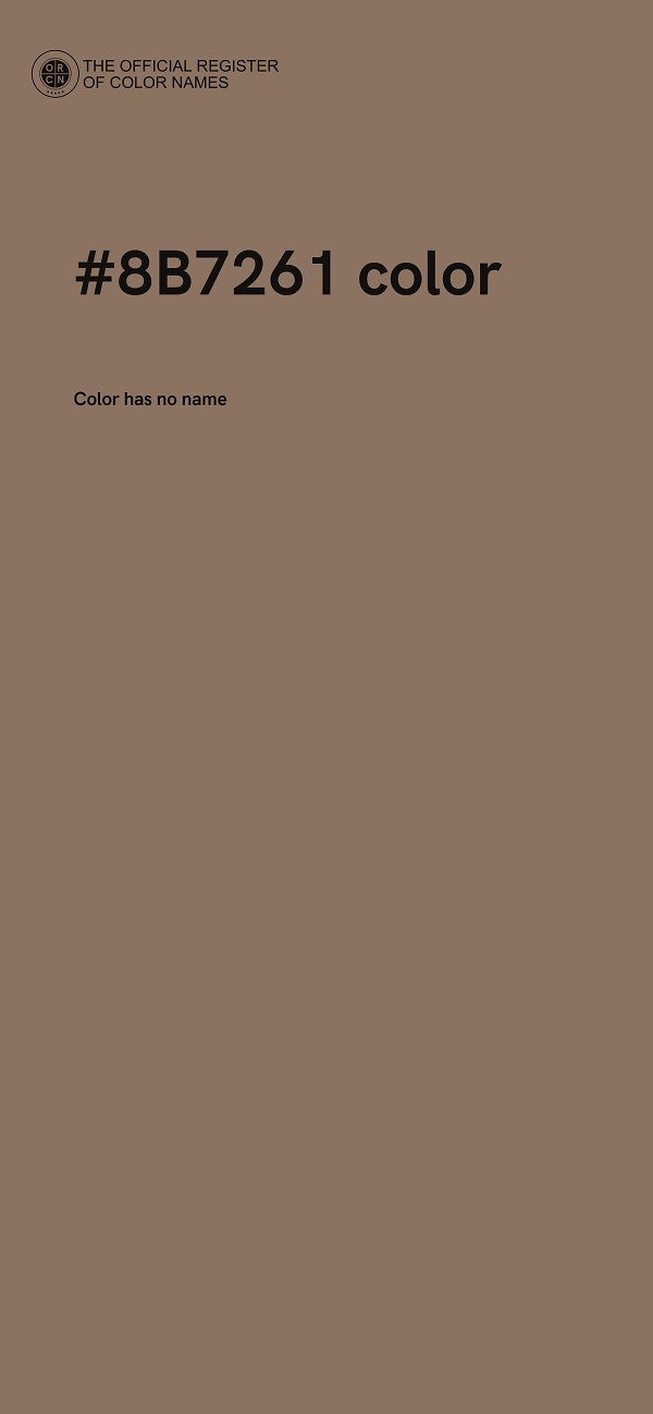 #8B7261 color image