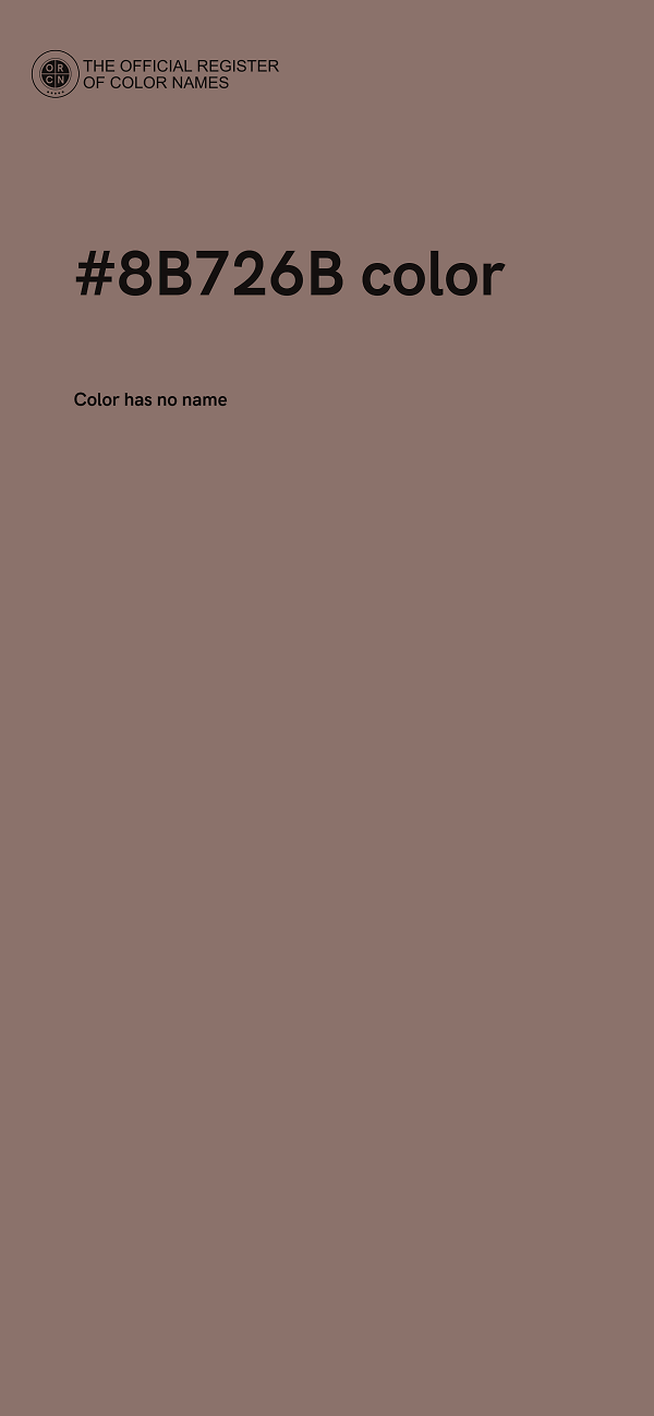 #8B726B color image