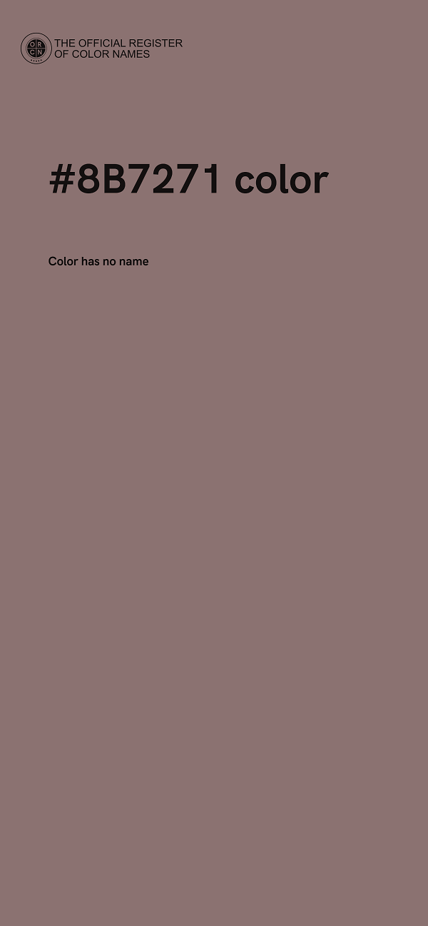 #8B7271 color image