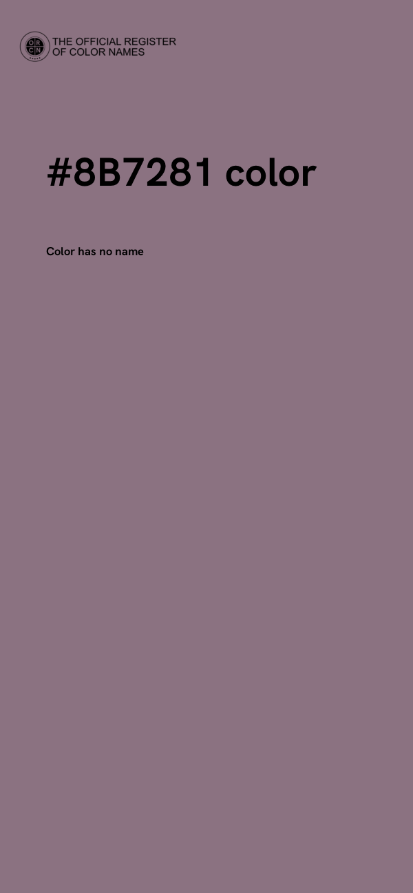 #8B7281 color image